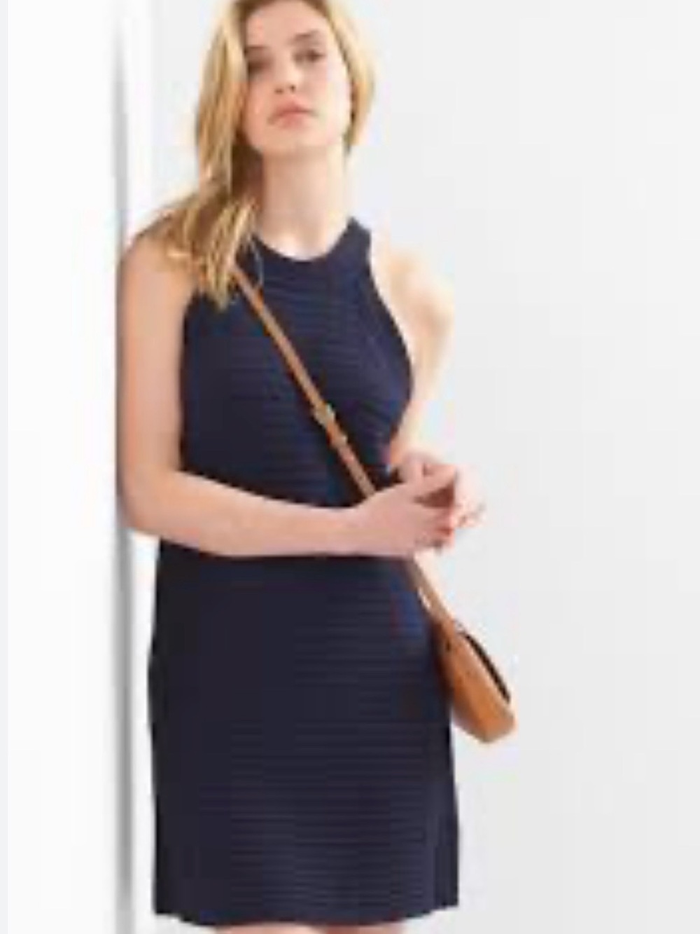 Sleeveless Navy Crotchet Dress